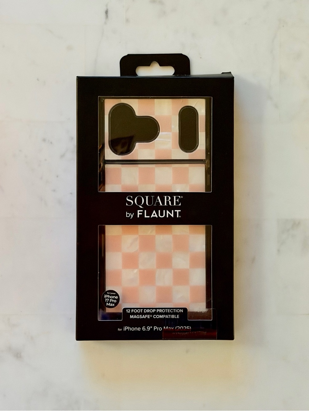 Flaunt Case - Pink Checkered Mother of Pearl
